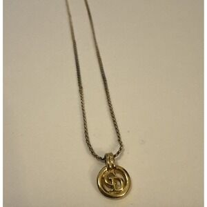 Vintage Christian Dior Pendant Necklace Gold Plated